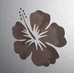 HIBISCUS HAWAIIAN FLOWER VINYL DECAL STICKER 3 Inch or 5 Inch