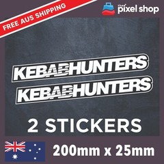 KEBAB HUNTERS Sticker (x2) Car Vinyl Decal Snags Quality Funny JDM speedhunters