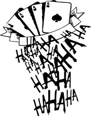 Vinyl Decal Car Truck Sticker Wall Batman Harley Quinn – Joker HAHA Cards
