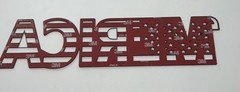 Stainless Steel “MERICA” Adhesive Emblem Decal for Cars & Trucks (Polished)
