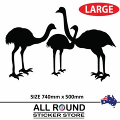 EMU CAR STICKER DECAL RV Motorhome, 4X4, Trailer , Caravan , Windows large