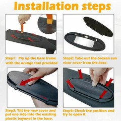 Sun Visor Vanity Mirror Cover For Porsche 911 996/997 Boxster Cayman 986/987 AD