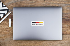3 Pack Made in Germany Sticker Decal German Flag Car Laptop Helmet Waterproof UV