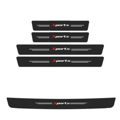 5Pcs Car Scuff Sill Cover Guard Sticker Protector For Car Front Rear Door Bumper