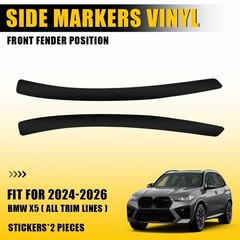 2PCS Precut Side Marker Light Blackouts Vinyl Overlay For 2024 2025 2026 BMW X5