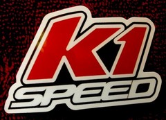 K1 Speed Stickers *Glossy*Finish. Aprox Size: 2.75”X 1.75”inch Self Adhesive.