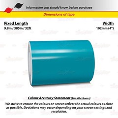 4″ Roll Vinyl Pinstriping Pin Stripe Line Tape Decal Sticker 102mm TEAL BLUE