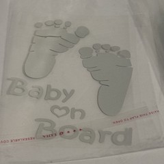 Lot 10 Baby on Board Decal / Baby Footprints Decal /Car Window Decal / Car Decal