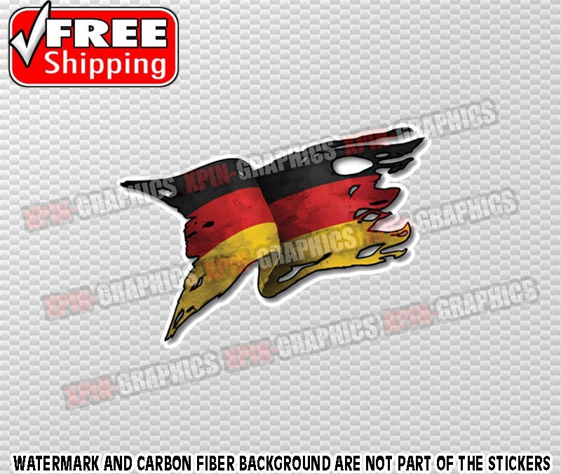 Germany German Country Flag Map Vinyl Decal Sticker A