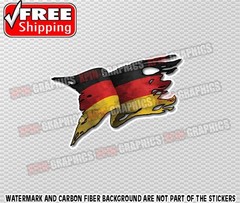 Germany German Country Flag Map Vinyl Decal Sticker A