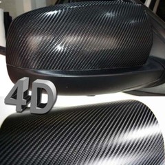 12″ x 60″ Premium 4D Gloss Black Carbon Fiber Vinyl Wrap Bubble Free Air Release