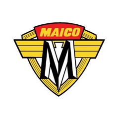 Maico Tank Decal Logo Sticker Black Yellow White Red 5″ x 4″ Classic NEW!!