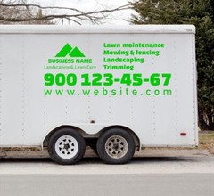 Set of 2 Custom Landscaping Truck Decal Signs, Personalized Business, Trailer