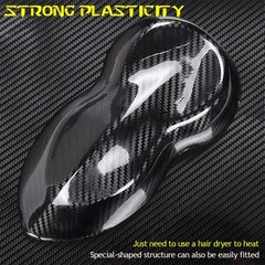 1-Pack 5D Glossy Carbon Fiber Vinyl Wrap Film,12″x60″Roll for Car Interior Trim
