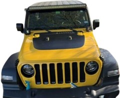 Matte Black Hood Decal for Jeep Wrangler JL – Premium Vinyl, UV & Weather Resist