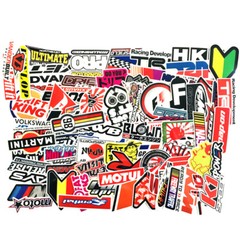 100Pcs Mixed Stickers Motocross Motorcycle Car ATV Racing Bike Helmet Decals Lot