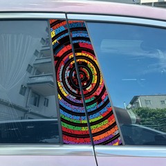 2pcs Super Fashion Colorful Car Door B Pillar Decals Center Column Sticker