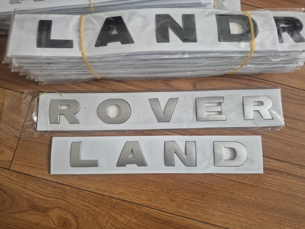 Front Hood Range /Land Rover Plate Lettering Black or Silver Finish New