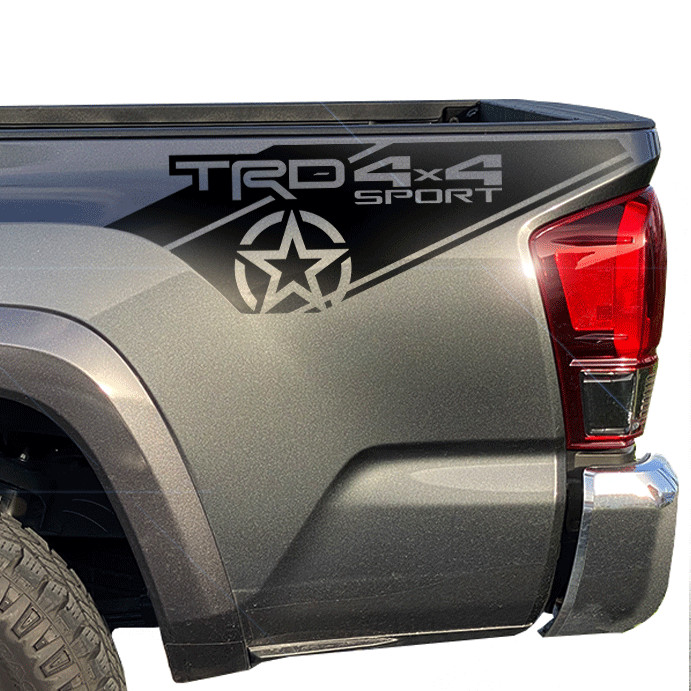 Tacoma TRD 4X4 Sport Decal Bedside Fender Truck Fit Toyota Vinyl Star Sticker