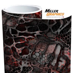 Camo Chameleon XD “Black and Red” Wrap Vinyl Roll Sheet 3M – Many Sizes
