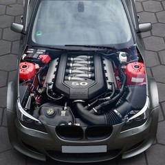 Car Hood Wrap Decal Vinyl Sticker Full Color Graphic Engine V8 Fit any Car