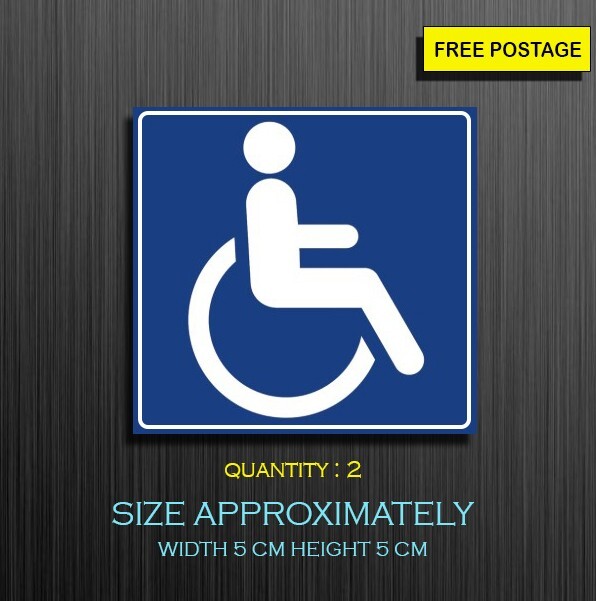 2 x DISABLE Sign, Vinyl Waterproof Sticker For CAR TRUCK BOAT VEHICLE WINDOW