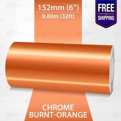 CHROME BURNT-ORANGE 6″ PIN STRIPE Car Model Motorcycle TAPE Vinyl Sticker 152mm