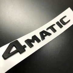 4Matic Matte Black Car Rear Trunk Lid Sticker Emblem For Mercedes-Benz 2017-2023