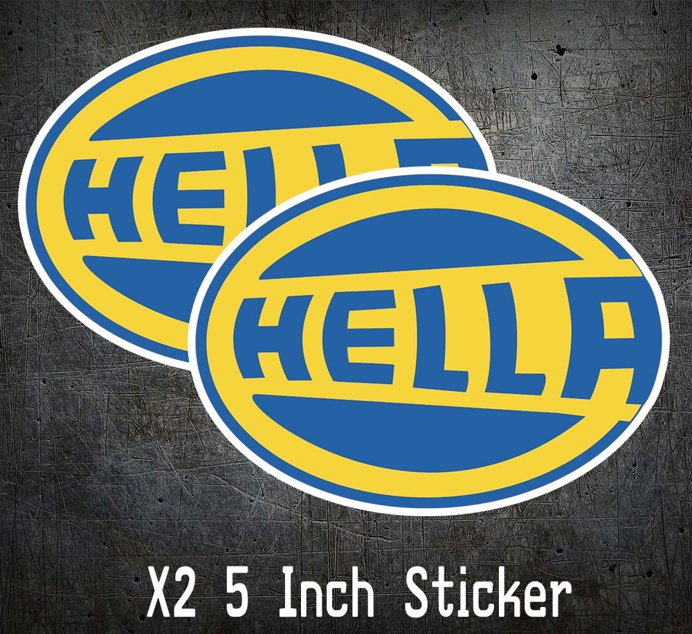 2X HELLA DECAL STICKER JDM FOG LIGHTS LIGHTING DRIVING VEHICLE CAR WINDOW RACING