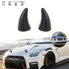 Pair Black Front Bumper Devil Bull Horn Ornament Decoration For Nissan Infiniti