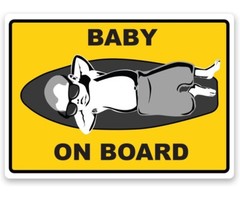 Pack Vinyl Baby On Board & Proud Mom Dad Car Decal Weather Resistant Sticker