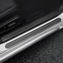 Parts Accessories Carbon Fiber Vinyl Car Door Sill Scuff Plate Sticker Protector