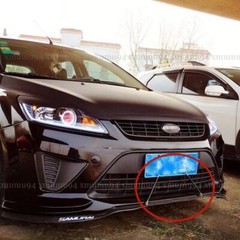 Adjustable Red Car Front Bumper Lip Splitter Strut Rod Tie Support Bars Spoiler