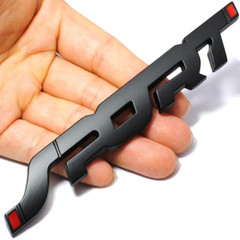 Car Accessories Sticker Styling Metal 3D Chrome Black Auto Car Trunk Racing Spor