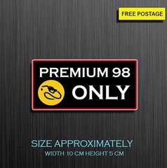 2X Premium 98 Sticker, Self Adhesive Waterproof Vinyl Sticker for you car