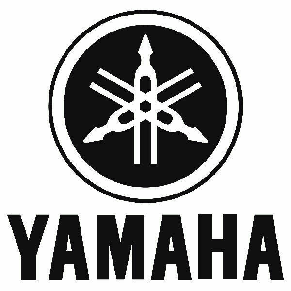 Yamaha drums logo,, die cut decal, sticker, BLACK 6” TALL 4” WIDE