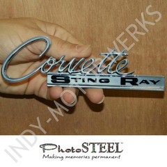 C2 CORVETTE METAL MAGNET EMBLEM ART 63-65 SIZE: 6″ x 2″