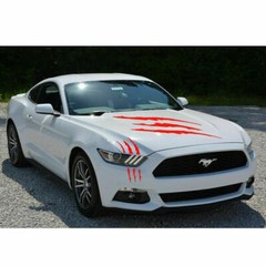 3pcs/set Red Monster Claw Paw Scratch Sticker for Car Headlight Hood Side Fender