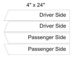NEW 4″ Fender Hash Bar vinyl Sport RACING STRIPES Decals (Fits Mazda MIATA MX-5)