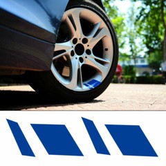 6Pcs Car Wheel Hub Rim Reflective Sticker For 16″-21″ Rims Waterproof Blue