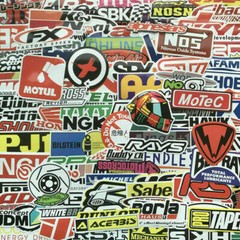 100PCS JDM Stickers Pack Car Motorcycle Racing Motocross Helmet Waterproof Decal