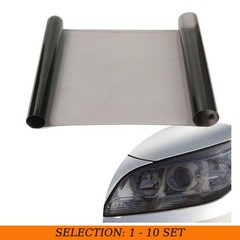 1-10X Gloss Light Black Smoke Taillight Headlight Fog Light Tint Film Vinyl 72″