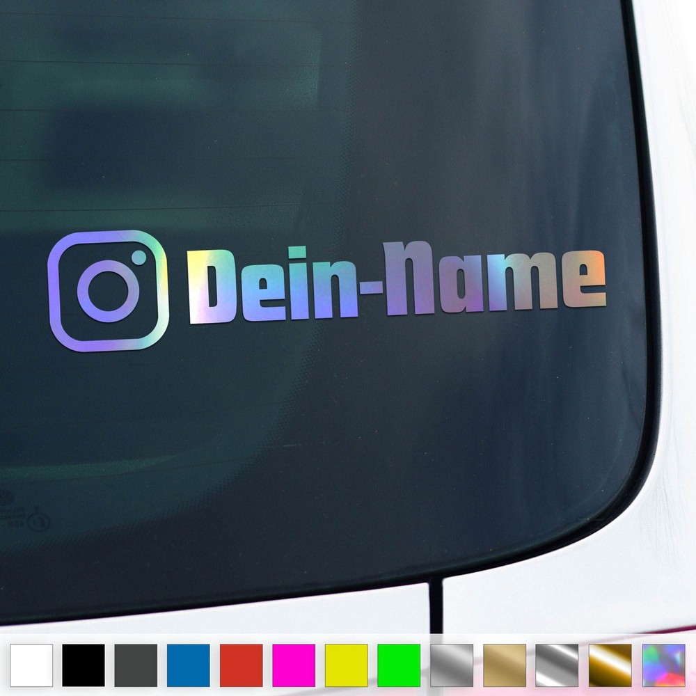 Instagram Name 2 Decal Personalized Text Username Sticker Car Truck Gift Idea