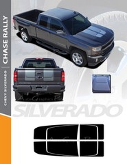 For Chevy Silverado Graphics Rally Beast Stripes Hood Vinyl Decals 2016-2018