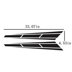 2Pc Universal Fit Racing Hood Stripes Decal Vinyl Stickers Fit for Car SUV Truck