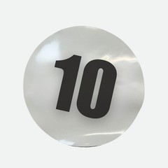 Pair of 12″ Magnetic Race Car Number 10 Circular Magnet