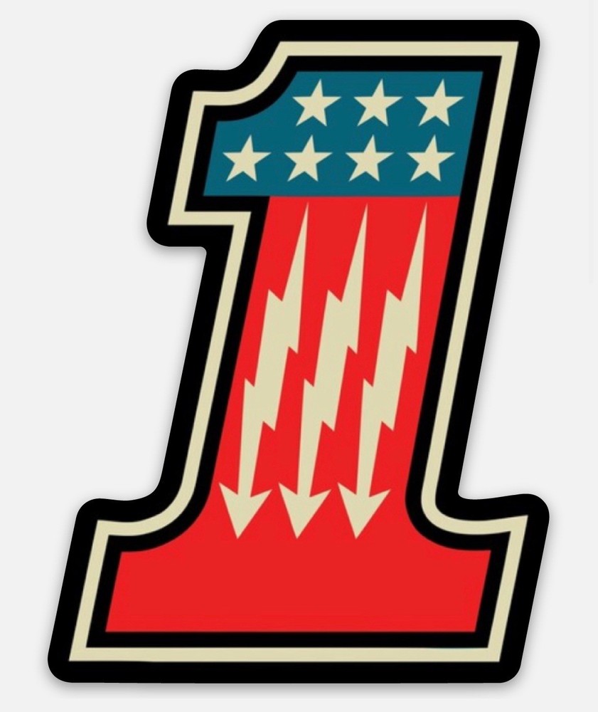 USA NUMBER 1 ONE, BMX, Motocross, NASCAR, Racing Decal Sticker