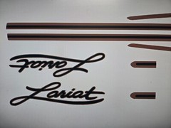 CUSTOM Lariat Stripe Kit fits 2001-2003 F150 Extended or Crew Cab UPPER ONLY