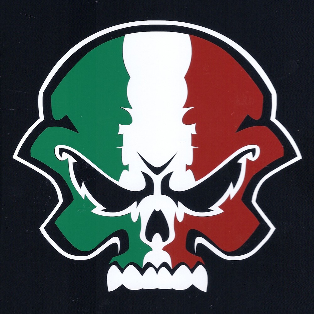 Hardcore Skull Sticker – Multicolored Decal (Choose Your Color Combination)