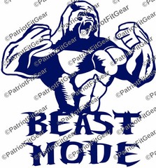 Beast Mode,Ape,Exercise,Wellness,Fitness,Goals,#BeastMode,Motivation,Vinyl Decal